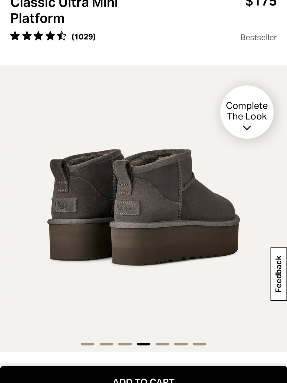 UGG Platform Suede Ankle Boot in Dark Brown